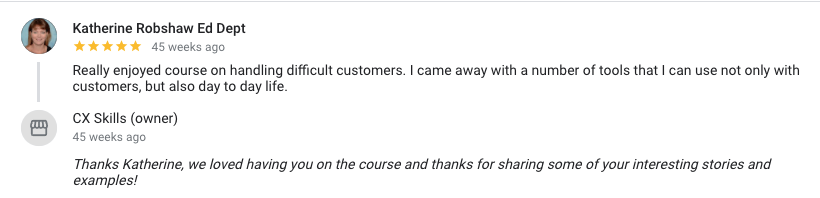 Reviews - Managing Difficult Customers 1 Screen Shot 2021 10 11 at 16.31.39