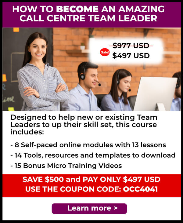 How to Become an Amazing Call Centre Team Leader self-paced online training course