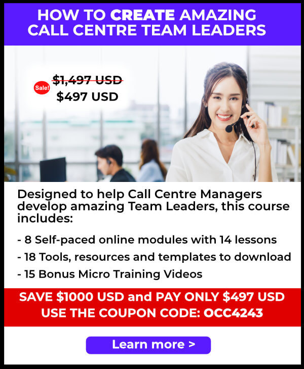 How to Create Amazing Call Centre Team Leaders self-paced online training course