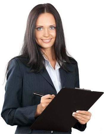 Training course for payment collections with a lady holding a clipboard