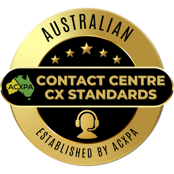 ACXPA badge representing the Australian Contact Centre Standards