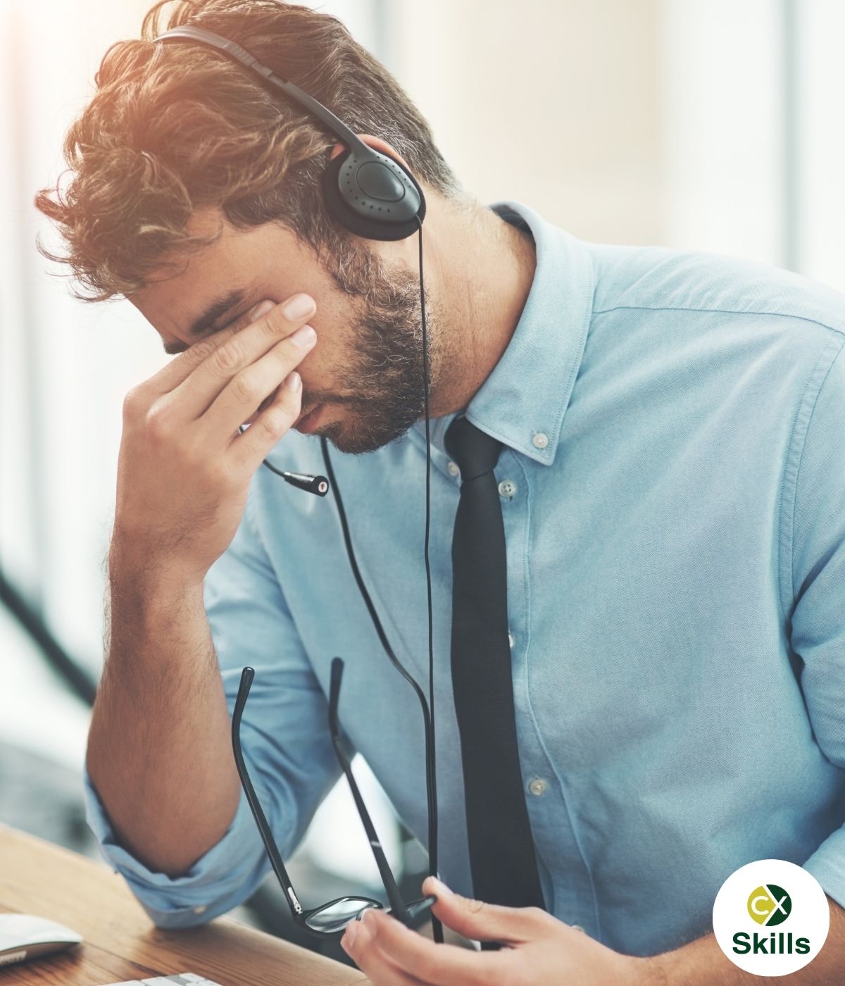 Employees learning how to manage difficult customer interactions in a live online session