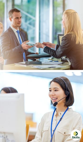 Council staff practising customer service skills