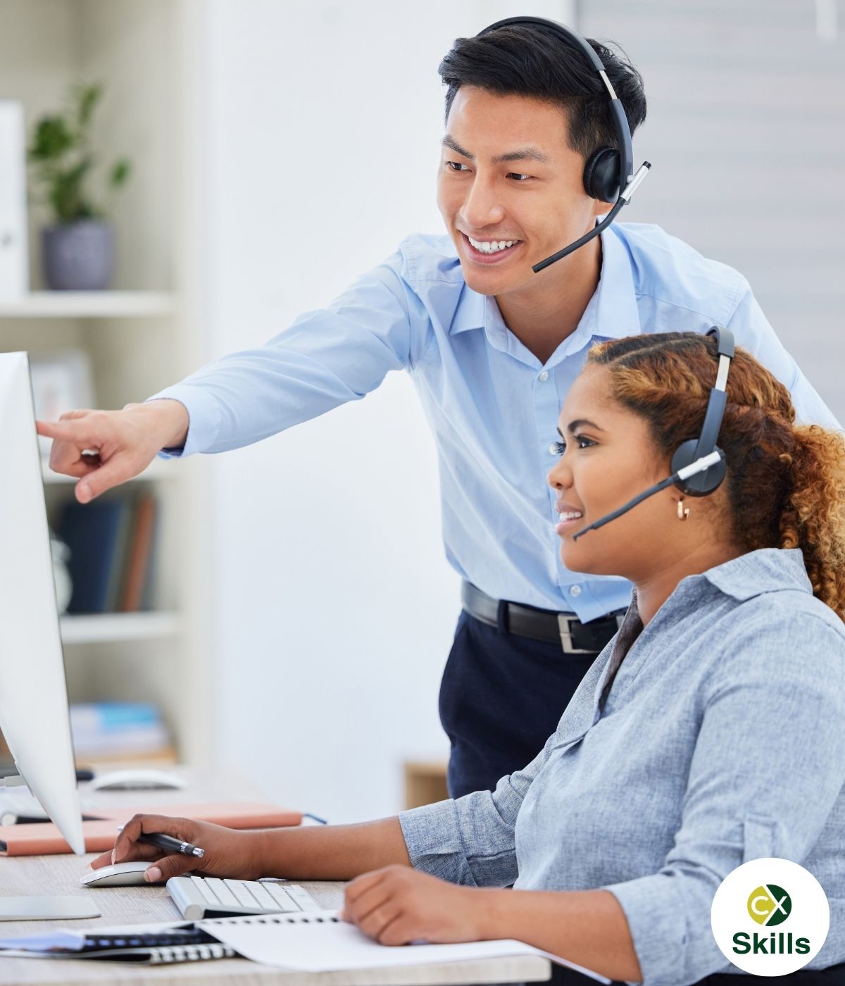 Team Leaders learning quality management and coaching in a live online session